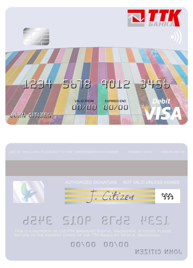 Macedonia TTK Banka AD Skopje visa debit card